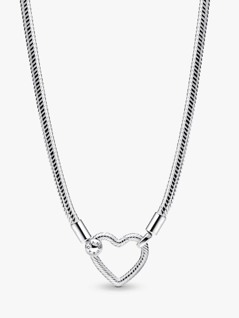 Pandora Heart Closure Snake Chain Necklace